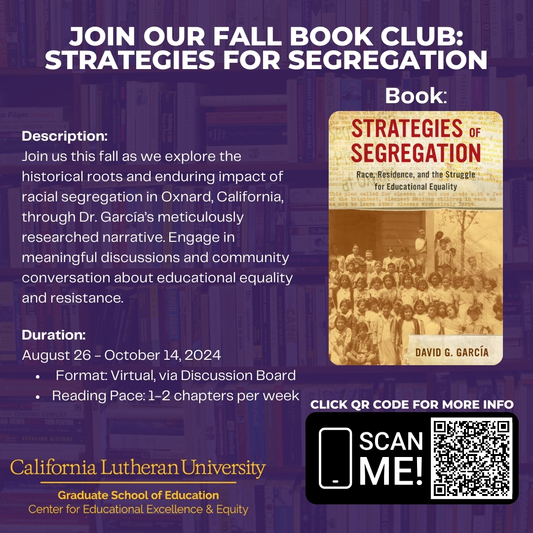 Post on virtual book club reading Dr. David García's book, Strategies for Segregation: Race, Residence, and the Struggle for Educational Equality.